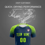 Custom Midnight Blue Classic Soccer Training Sets Jersey For Adults/Kids