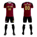 Custom Crimson Classic Soccer Training Sets Jersey For Adults/Kids