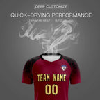 Custom Crimson Classic Soccer Training Sets Jersey For Adults/Kids