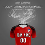 Custom Red Classic Soccer Training Sets Jersey For Adults/Kids