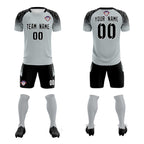 Custom Silver Classic Soccer Training Sets Jersey For Adults/Kids