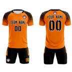Custom Orange Classic Soccer Training Sets Jersey For Adults/Kids