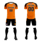 Custom Orange Classic Soccer Training Sets Jersey For Adults/Kids