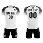 Custom White Classic Soccer Training Sets Jersey For Adults/Kids