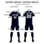 Custom Navy Classic Soccer Training Sets Jersey For Adults/Kids