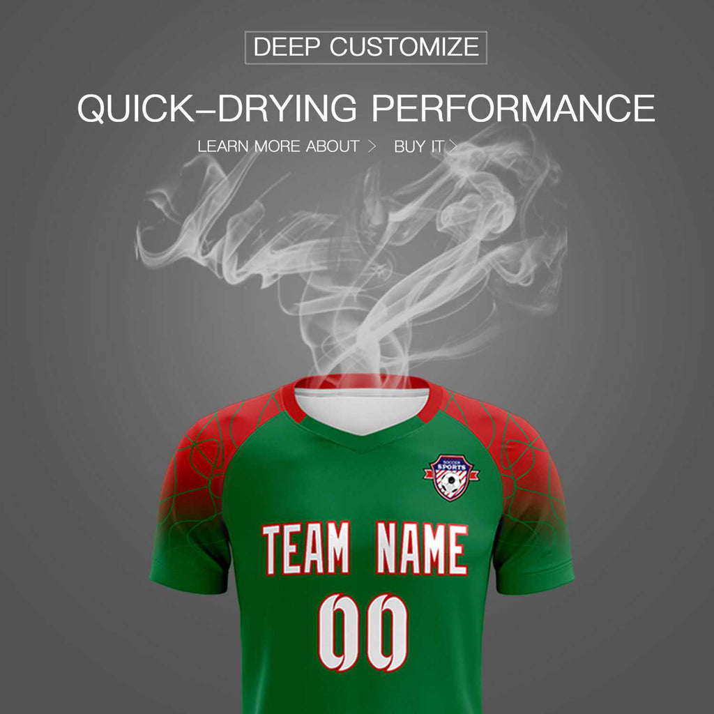 Custom Kelly Green Classic Soccer Training Sets Jersey For Adults/Kids