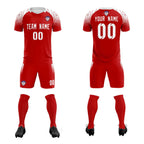 Custom Red Classic Soccer Training Sets Jersey For Adults/Kids
