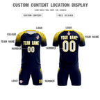 Custom Navy Classic Soccer Training Sets Jersey For Adults/Kids