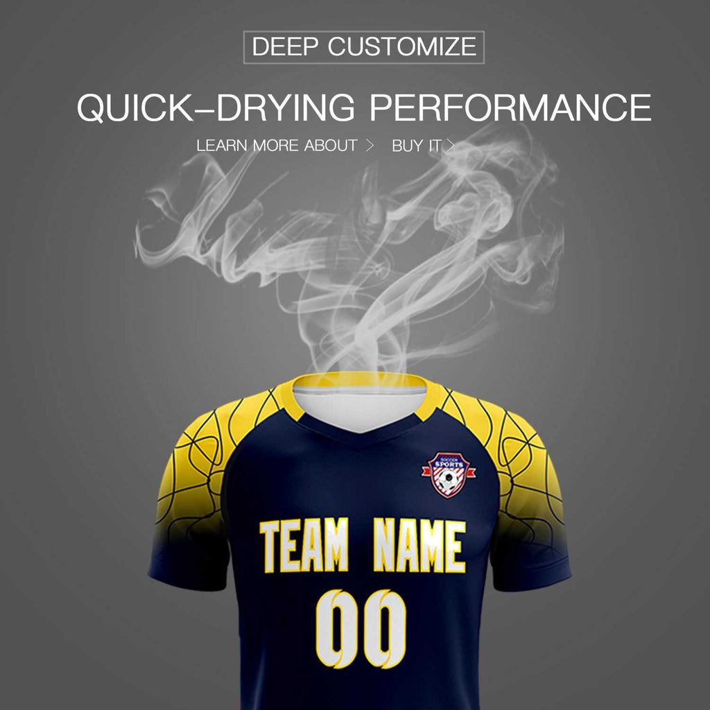 Custom Navy Classic Soccer Training Sets Jersey For Adults/Kids
