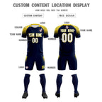 Custom Navy Classic Soccer Training Sets Jersey For Adults/Kids