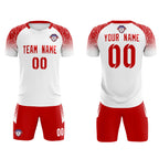 Custom White Classic Soccer Training Sets Jersey For Adults/Kids