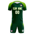 Custom Green Classic Soccer Training Sets Jersey For Adults/Kids