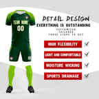 Custom Green Classic Soccer Training Sets Jersey For Adults/Kids