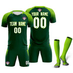Custom Green Classic Soccer Training Sets Jersey For Adults/Kids