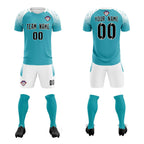 Custom Aqua Classic Soccer Training Sets Jersey For Adults/Kids