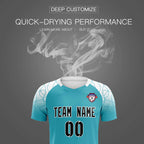 Custom Aqua Classic Soccer Training Sets Jersey For Adults/Kids