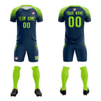 Custom Midnight Blue Classic Soccer Training Sets Jersey For Adults/Kids