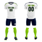 Custom White Raglan Shoulder Striped Soccer Tops/Sets Jersey