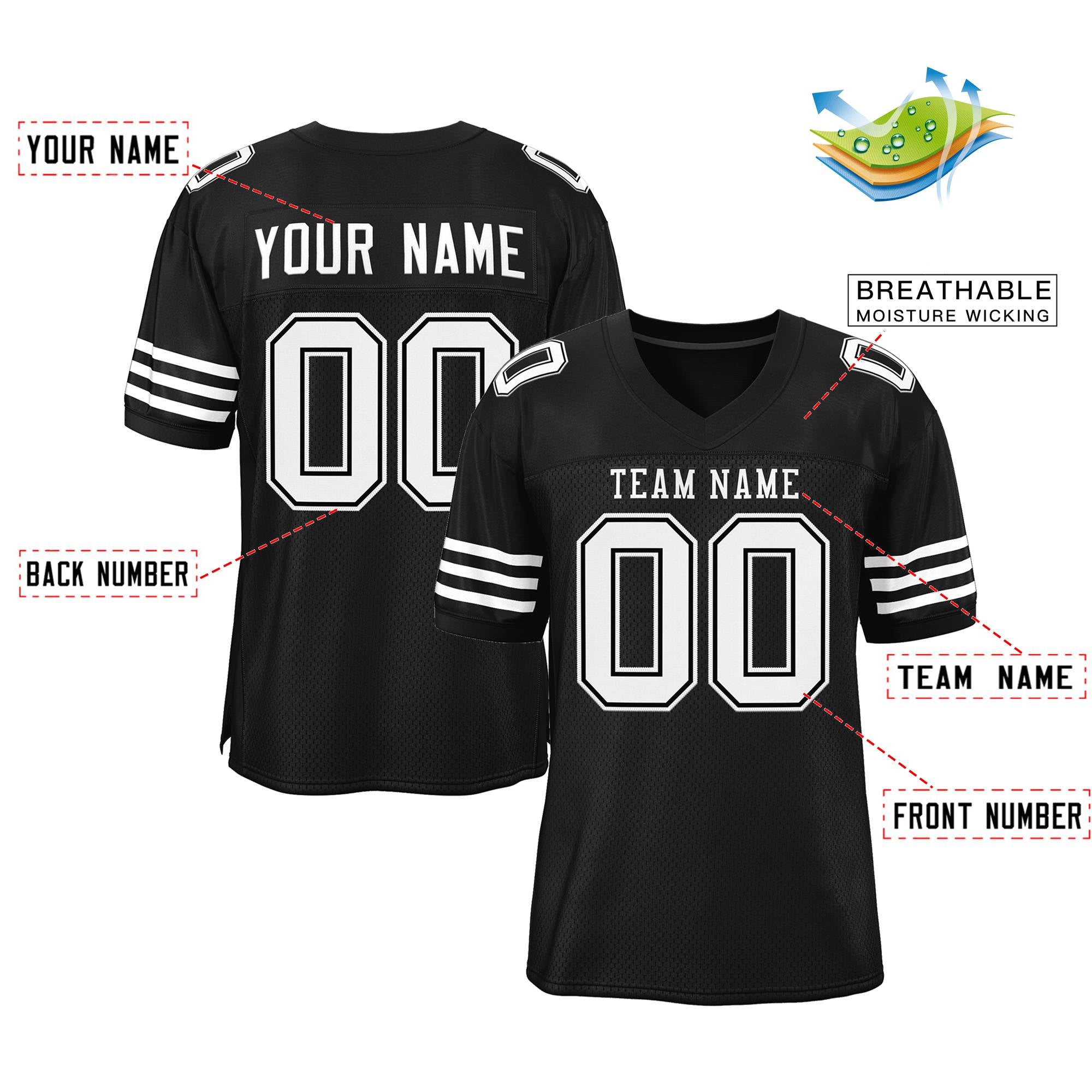 Custom Replica Football Jersey for Men Women Youth Personalized Practice Shirts