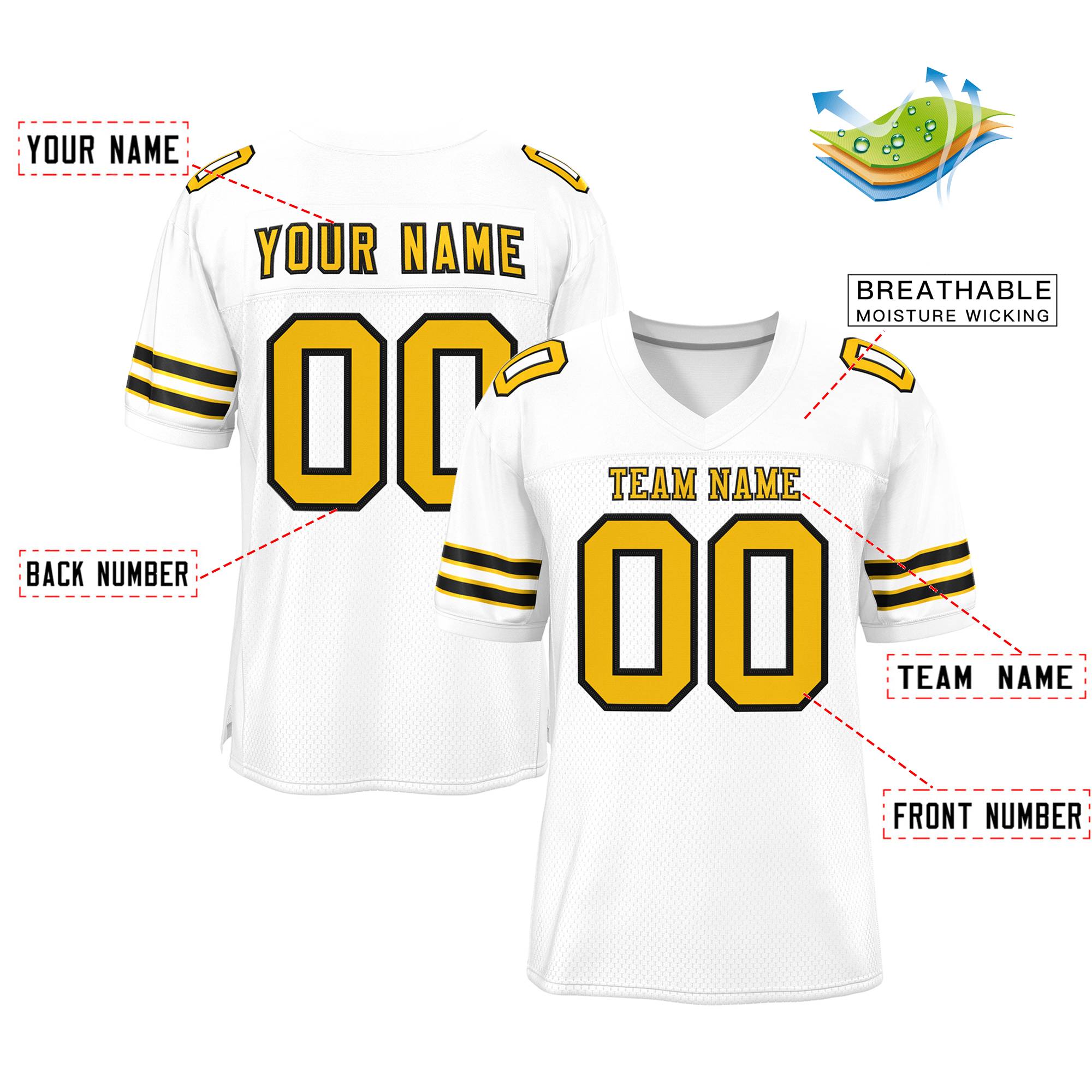 Custom Replica Football Jersey for Men Women Youth Personalized Practice Shirts
