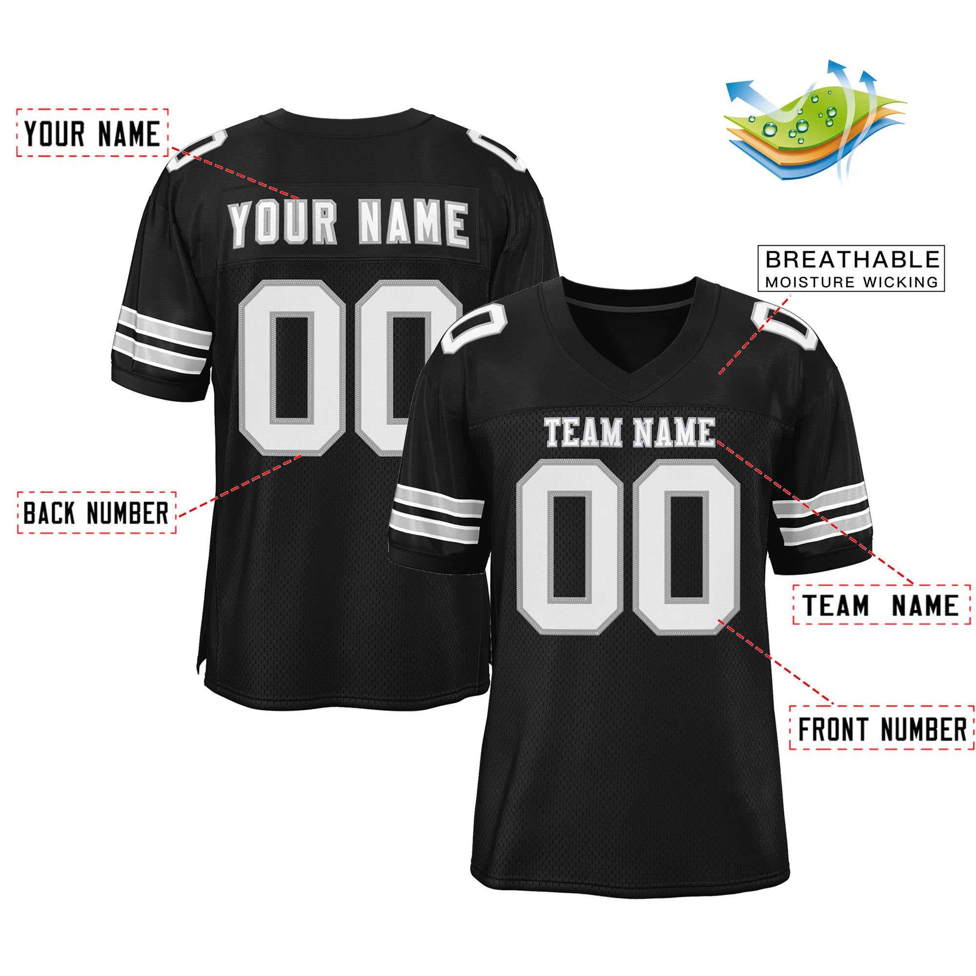Custom Replica Football Jersey for Men Women Youth Personalized Practice Shirts