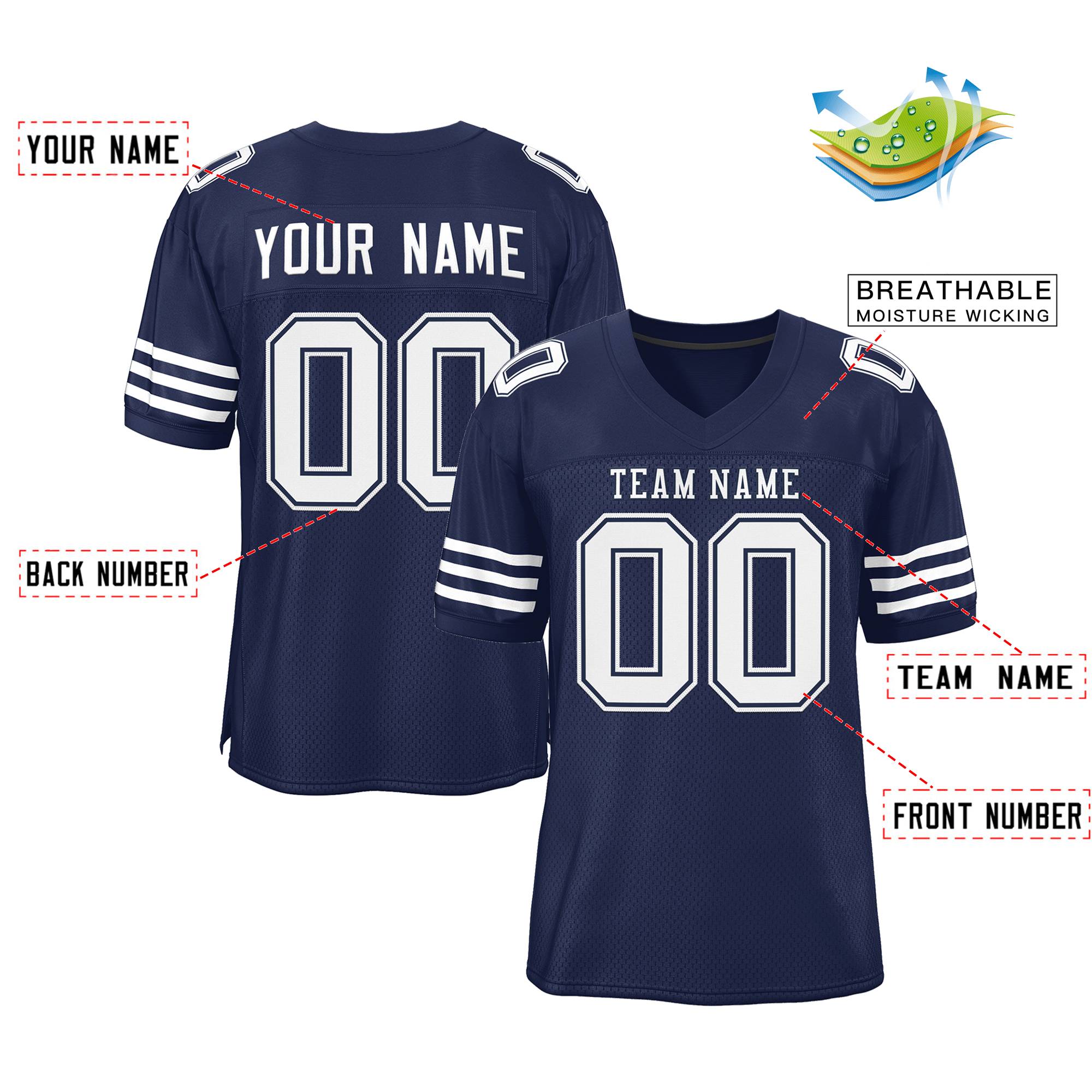 Custom Replica Football Jersey for Men Women Youth Personalized Practice Shirts