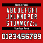Custom Red White-Black Classic Style Mesh Authentic Football Jersey