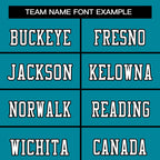 Custom Aqua White-Black Classic Style Mesh Authentic Football Jersey