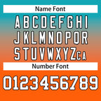Custom Aqua Orange-White Gradient Fashion Outdoor Authentic Football Jersey