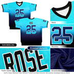 Custom White Royal-White Gradient Fashion Outdoor Authentic Football Jersey