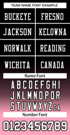 Custom Black Pink-White Gradient Fashion Personalized Team Football Jersey