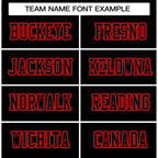 Custom Black Black-Red Classic Style Authentic Football Jersey