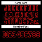 Custom Black Black-Red Classic Style Authentic Football Jersey
