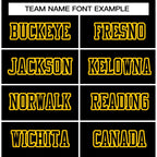 Custom Black Black-Gold Classic Style Authentic Football Jersey