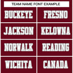 Custom Burgundy White-Gray Classic Style Authentic Football Jersey