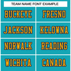 Custom Aqua Navy-Yellow Classic Style Authentic Football Jersey