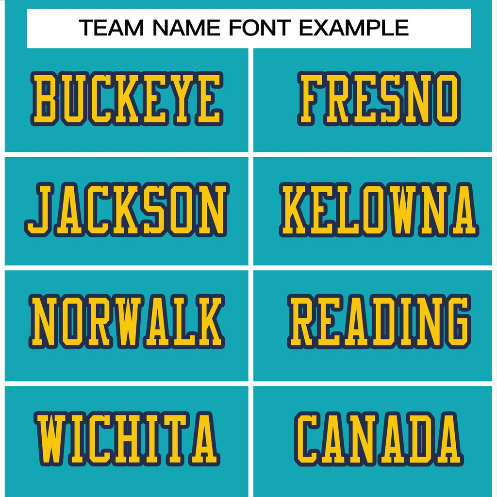Custom Aqua Gold-Navy Classic Style Authentic Football Jersey