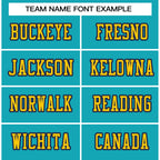 Custom Aqua Gold-Navy Classic Style Authentic Football Jersey