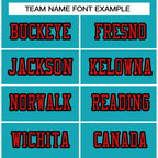 Custom Aqua Red-Black Classic Style Authentic Football Jersey