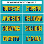 Custom Aqua Navy-Gold Classic Style Authentic Football Jersey