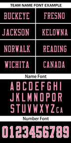 Custom Black Pink-White Classic Style Mesh Authentic Football Jersey