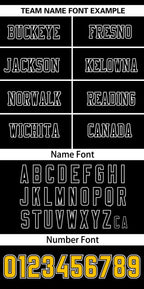 Custom Black Gold-White Classic Style Mesh Authentic Football Jersey