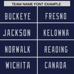 Custom Navy White-Orange Personalized Classic Mesh Authentic Football Jersey