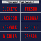 Custom Navy Red-White Personalized Classic Mesh Authentic Football Jersey