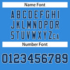 Custom Powder Blue Navy-White Personalized Classic Mesh Authentic Football Jersey