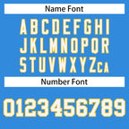 Custom Powder Blue White-Gold Personalized Classic Mesh Authentic Football Jersey