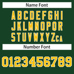 Custom Green Gold-White Personalized Classic Mesh Authentic Football Jersey