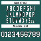 Custom Midnight Green White-Black Personalized Classic Mesh Authentic Football Jersey