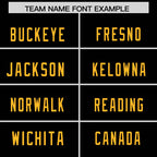 Custom Black White-Yellow Personalized Classic Mesh Authentic Football Jersey