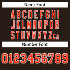 Custom Brown Orange-White Personalized Classic Mesh Authentic Football Jersey